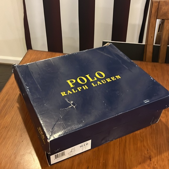 Polo Ralph Lauren Ranger moc toe monc strap boots new navy blue Mens Size 10.5 - Picture 15 of 16